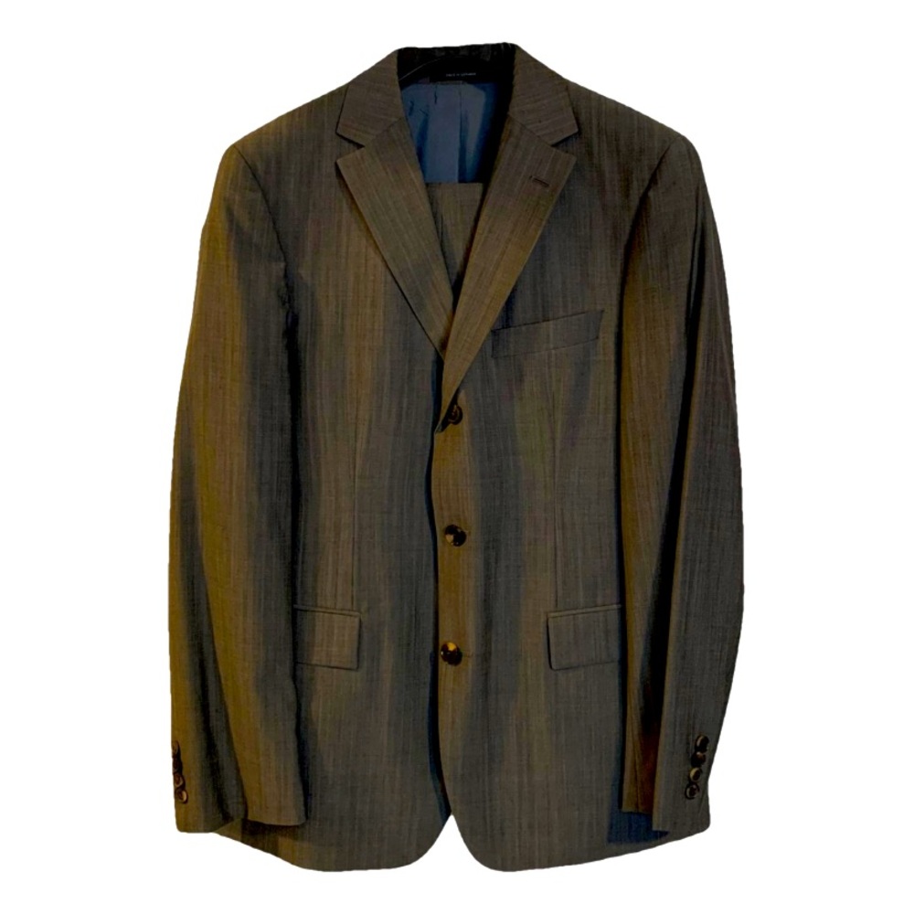 Boss Men’s Lightweight Grey/Blue fitted suit/38R